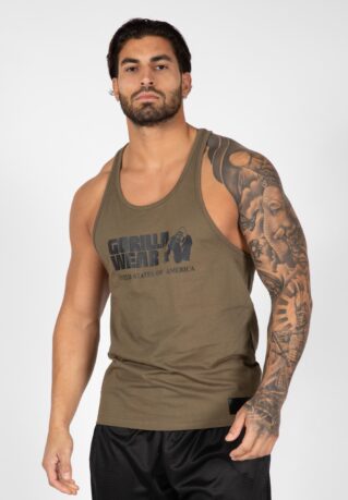 Энергичная майка Gorilla Wear Classic Армейский зеленый для занятий спортом