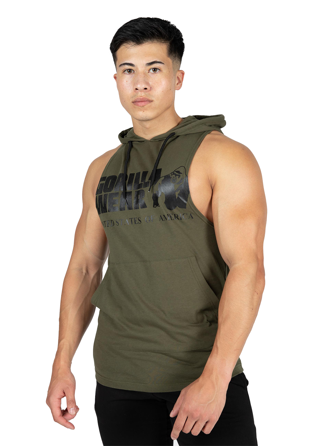 Rogers Hooded Tank Top - Army Green от Gorillla Wear в Москве