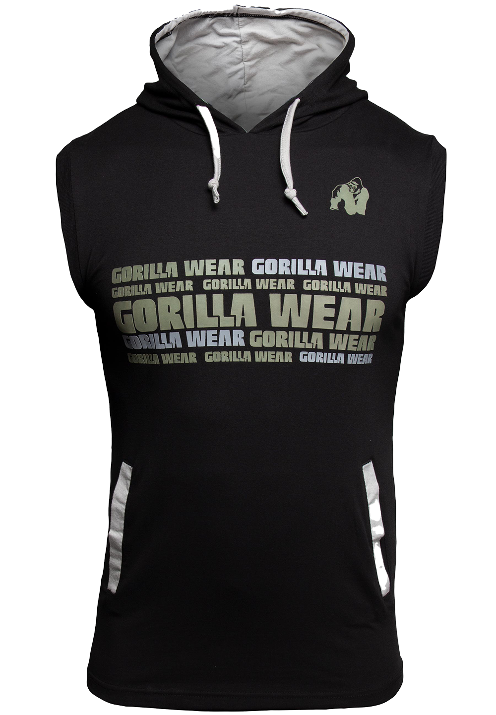 Худи Melbourne S/L Hooded T-shirt – Black от Gorilla Wear