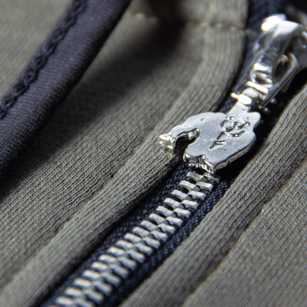 Springfield S/L Zipped Hoodie – Army Green