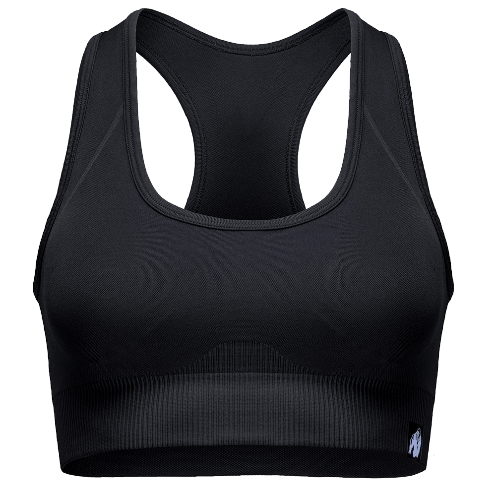 Черный женский топ Yava Seamless Sports Bra от Gorilla Wear