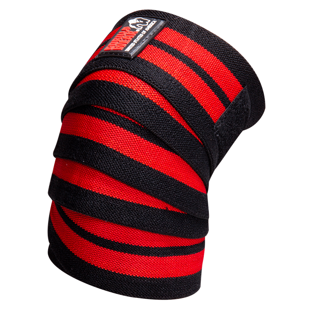 Knee Wraps — 2.5m — Black/Red
