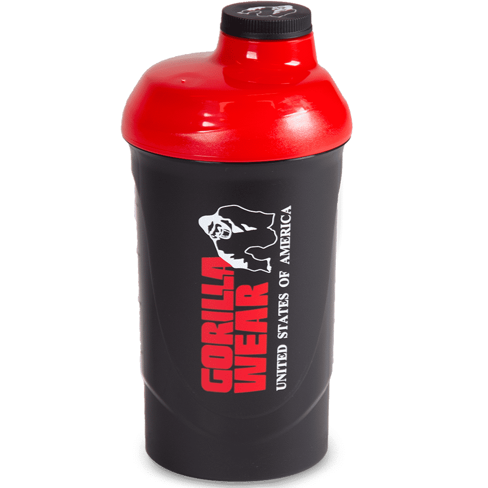 99118900 wave shaker black red1 - Gorilla Wear Wave Shaker 600ML - Black/Red