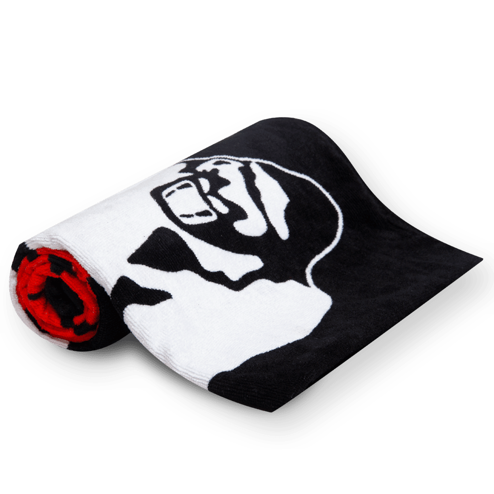99160 classic gym towel3 1 - Classic Gym Towel - Black/Red