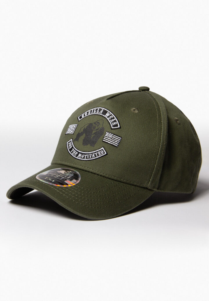 Кепка Darlington – Army Green из 100% хлопка с металлической застёжкой