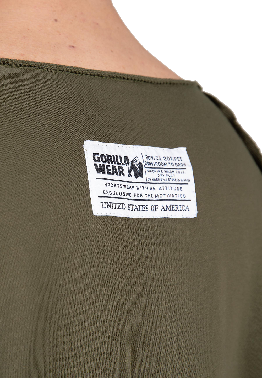 Топ оверсайз Classic Workout Top – Army Green от Gorilla Wear