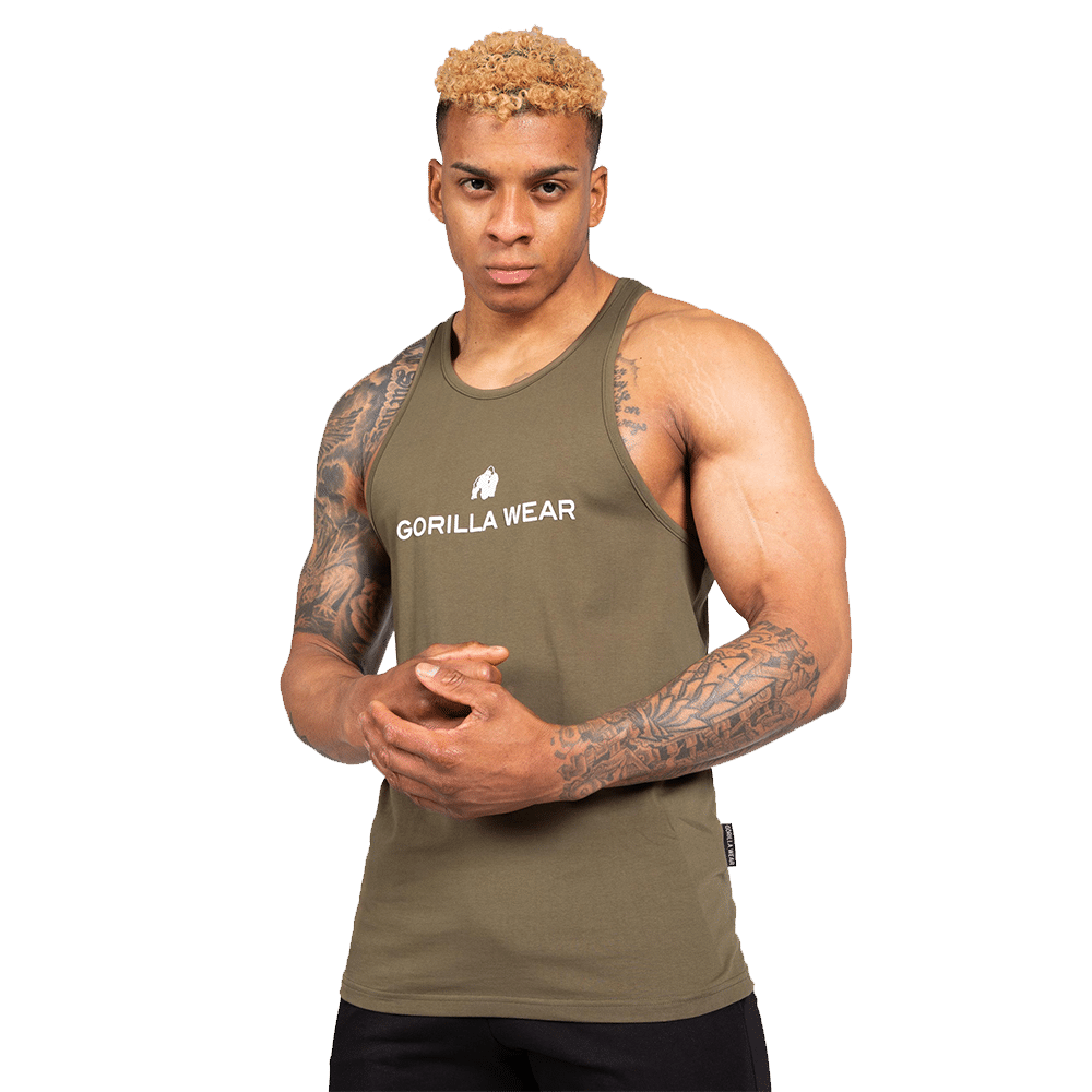Carter Stretch Tank Top – Army Green