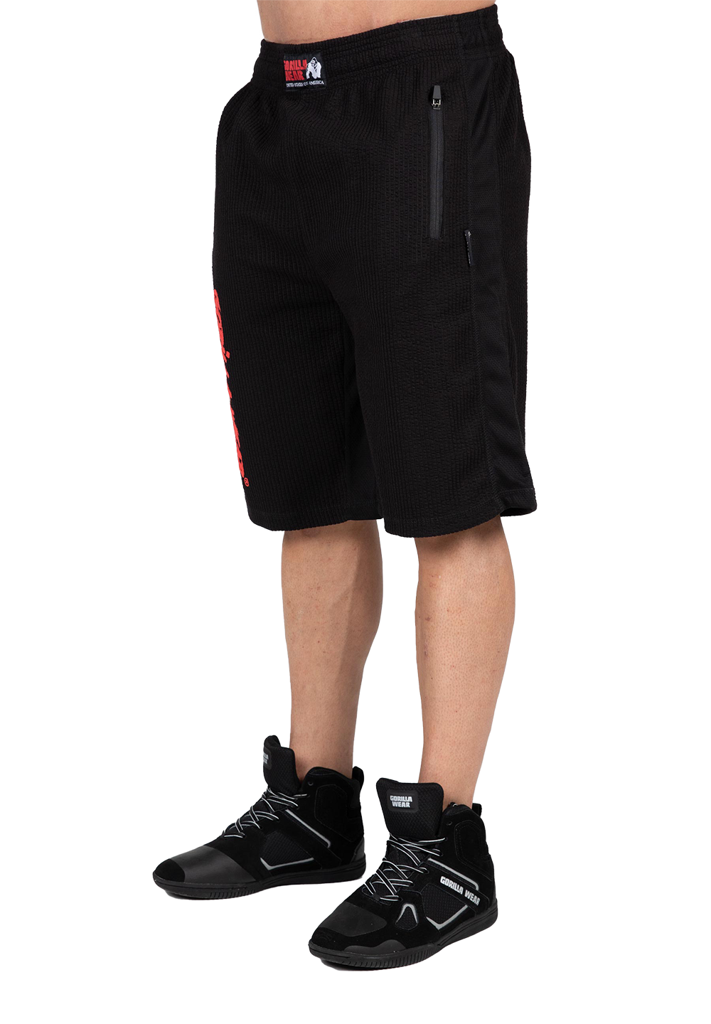 Шорты Augustine Old School Shorts – Black/Red от Gorilla Wear