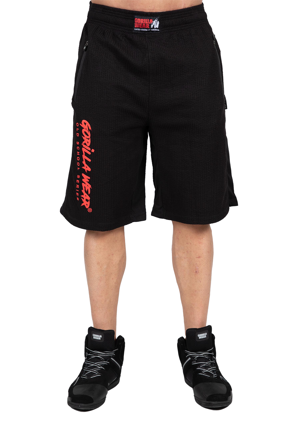 Шорты Augustine Old School Shorts – Black/Red от Gorilla Wear