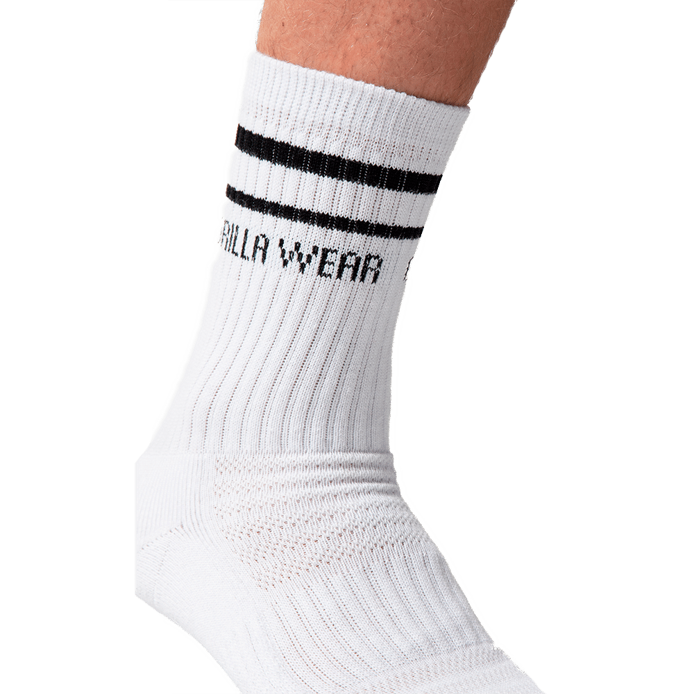 Gorilla Wear Crew Socks – White