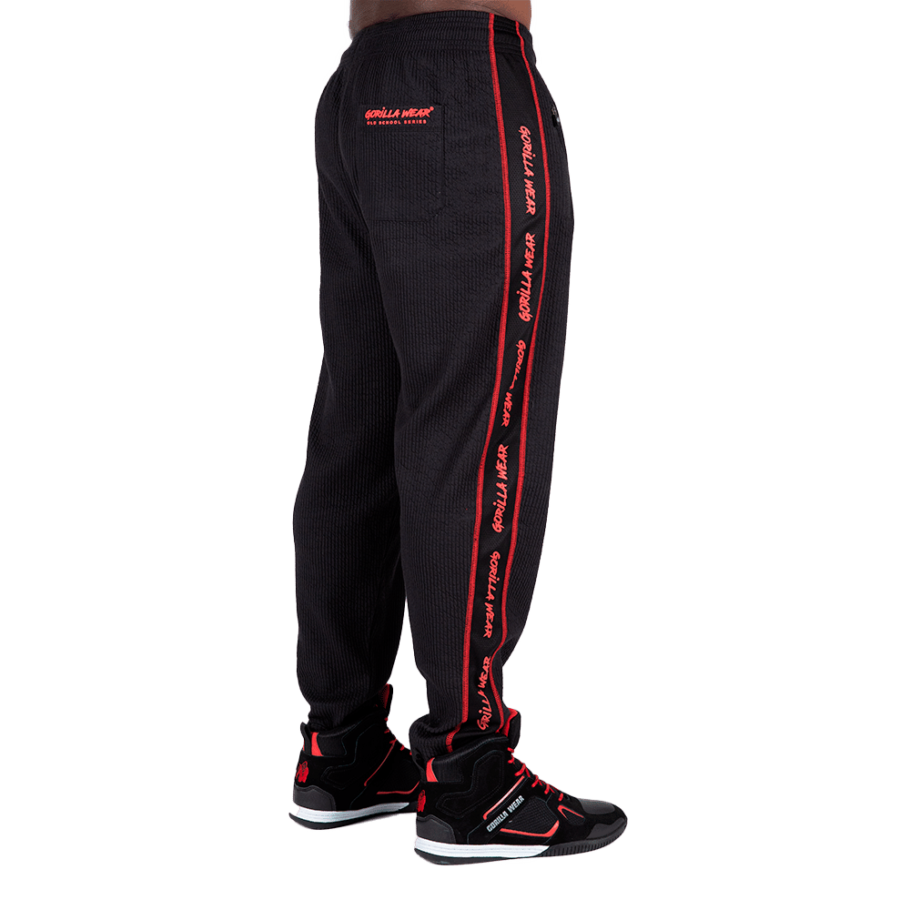 Buffalo Old School Workout Pants – Black/Red