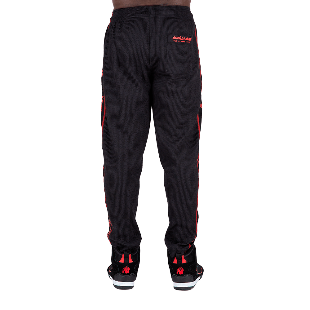 Buffalo Old School Workout Pants – Black/Red