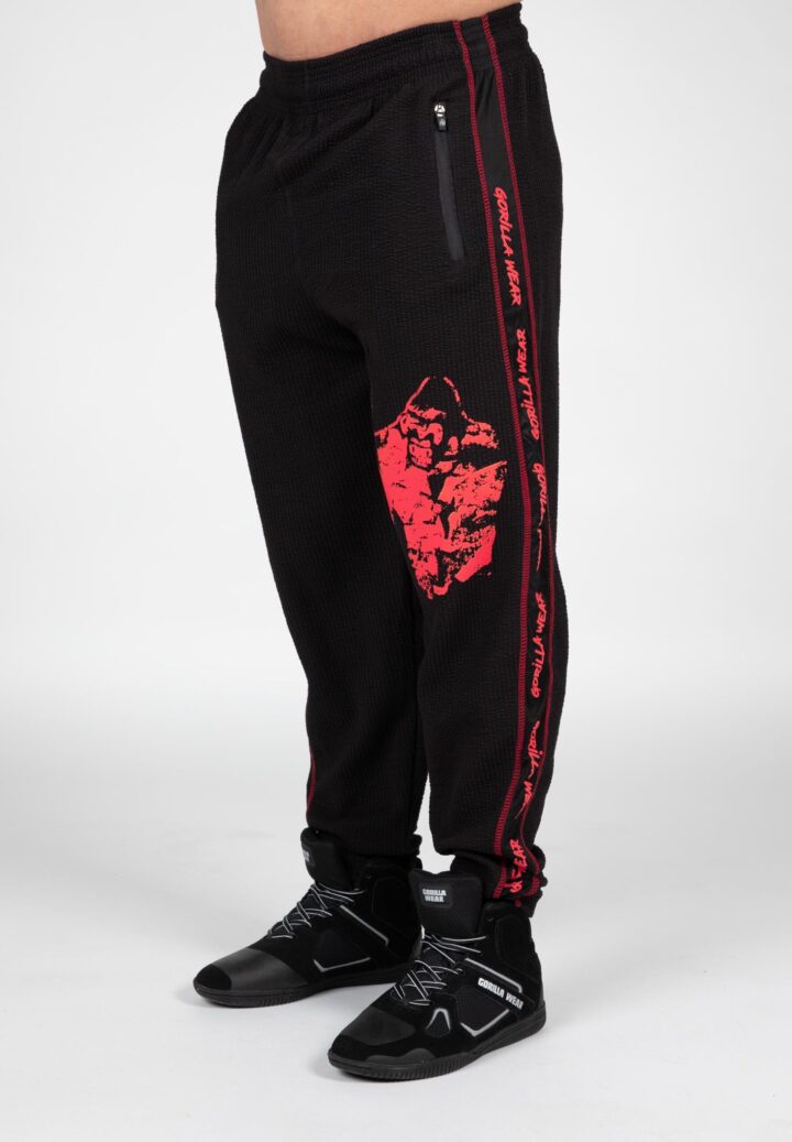 Buffalo Old School Workout Pants для тренировок черно-красные