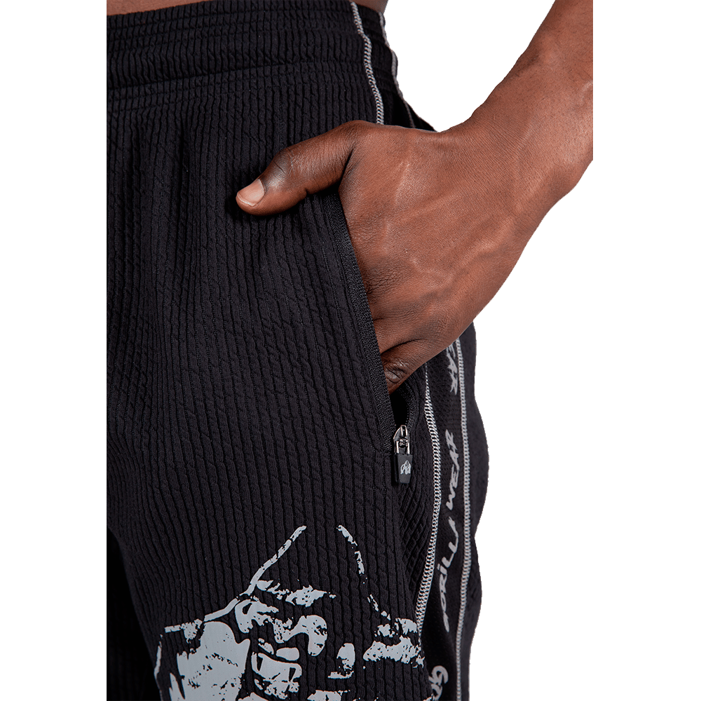Buffalo Old School Workout Shorts — Black/Gray