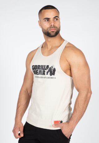 Универсальная спортивная майка Gorilla Wear Classic Бежевый для бега и улицы