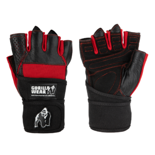 Dallas Wrist Wraps Gloves - Black/Red