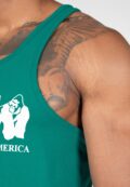 Практичная и стильная мужская майка Gorilla Wear Classic Бирюзово-зеленый для спорта и отдыха