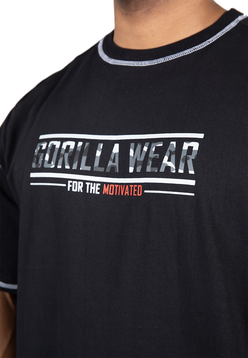 Футболка оверсайз Saginaw Oversized T-Shirt - Black от Gorilla Wear