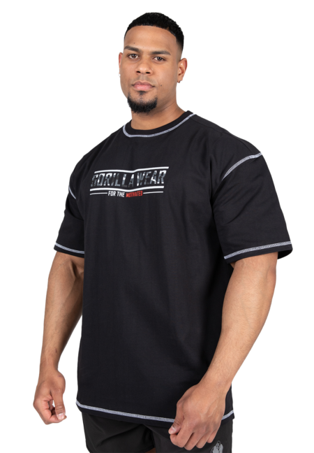 Футболка оверсайз Saginaw Oversized T-Shirt - Black от Gorilla Wear