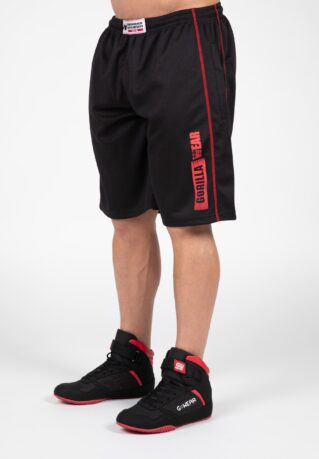 Wallace Mesh Shorts – Черно-Красные для бега и кроссфита