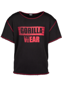 Оверсайз футболка Wallace Workout Top - Black/Red от Gorilla Wear