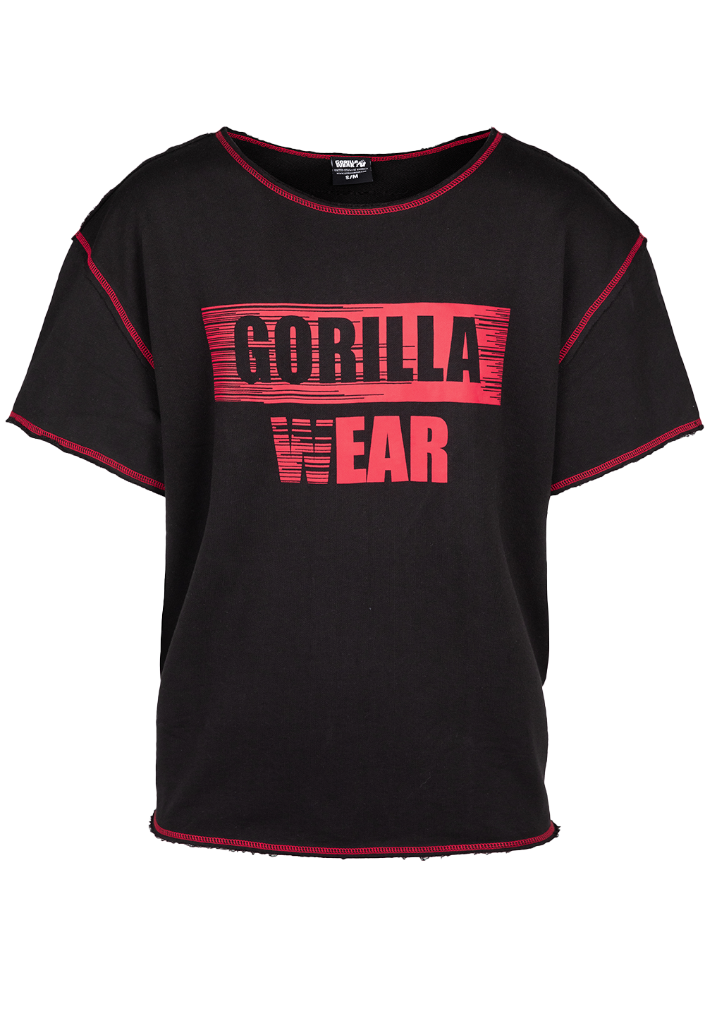 Оверсайз футболка Wallace Workout Top - Black/Red от Gorilla Wear
