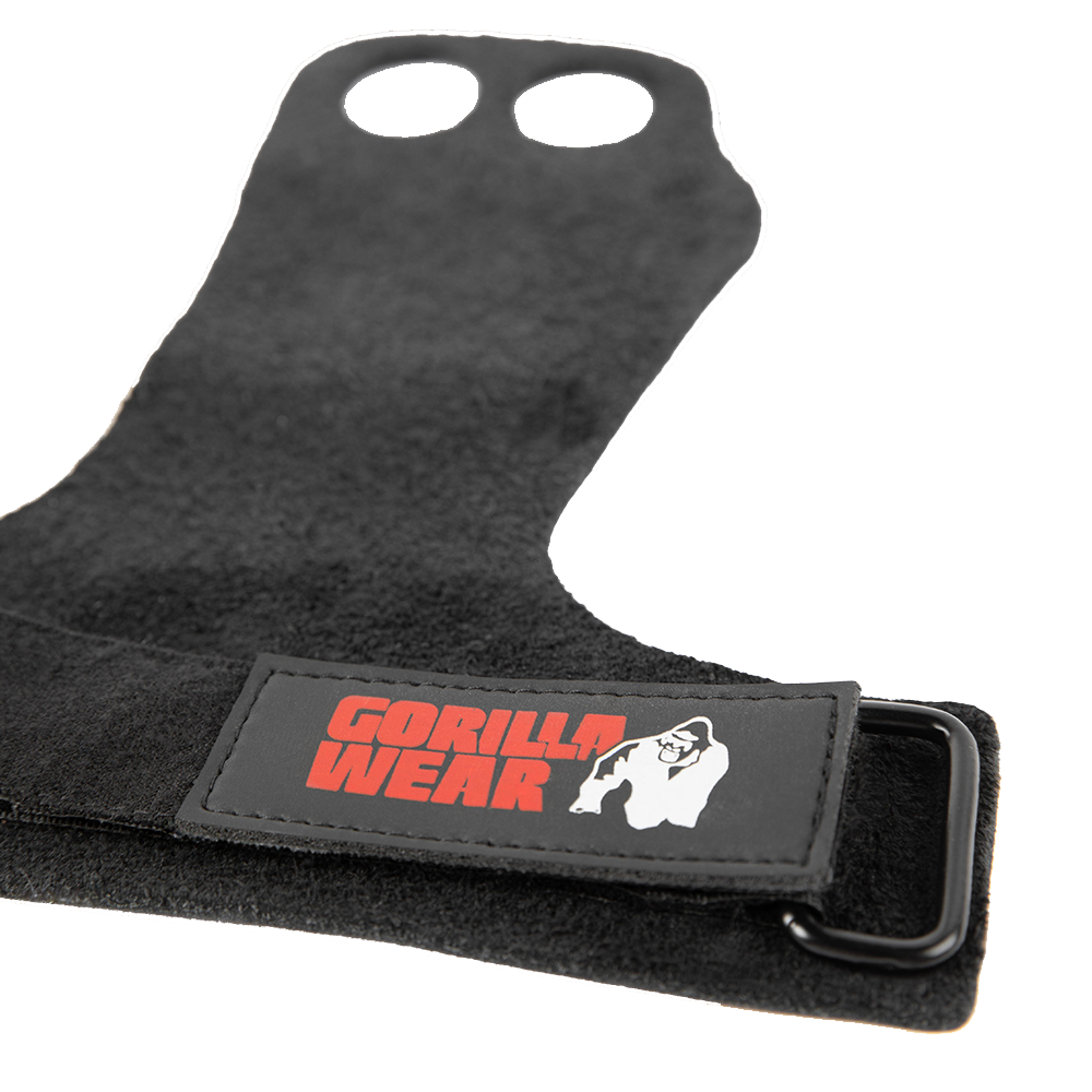 Захваты 2-Hole Leather Lifting Grips - Black от Gorilla Wear