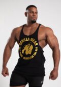 Мужская майка Melrose Stringer черная с золотым Gorilla Wear