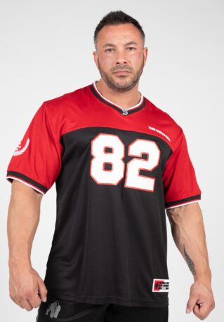 Футболка Trenton Football Jersey Черный / Красный с принтом Team Gorilla Wear