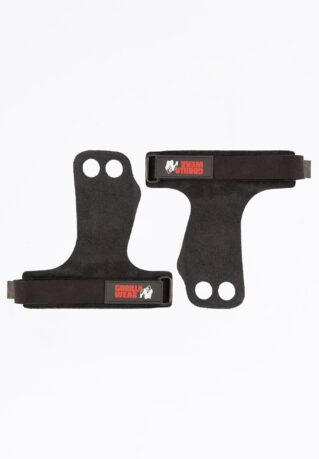 Захваты 2-Hole Leather Lifting Grips - Black от Gorilla Wear