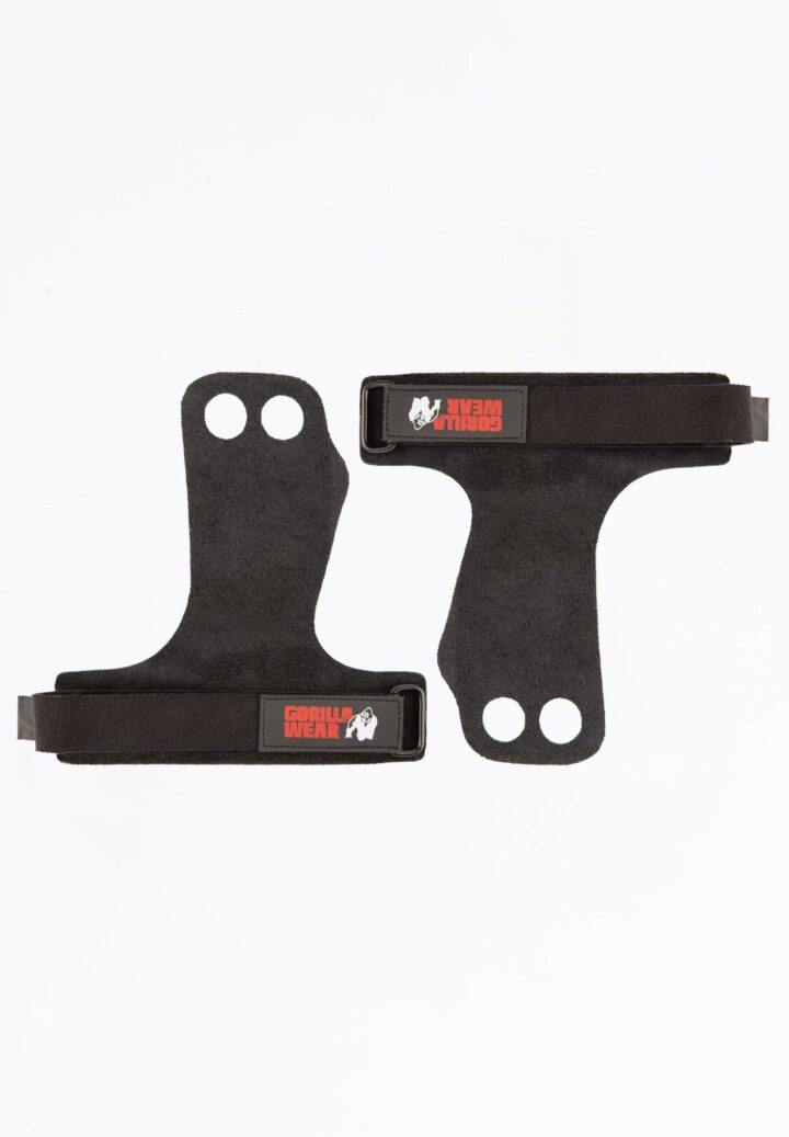 Захваты 2-Hole Leather Lifting Grips - Black от Gorilla Wear