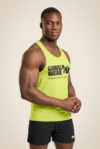 Комфортная спортивная майка Gorilla Wear Classic Дикий Лайм из 100% хлопка