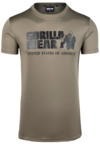 Зеленая футбол Classic Training T-Shirt - Army Green от Gorilla Wear