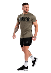 Зеленая футбол Classic Training T-Shirt - Army Green от Gorilla Wear