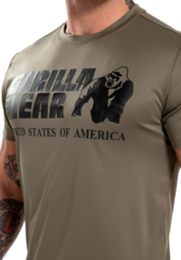 Зеленая футбол Classic Training T-Shirt - Army Green от Gorilla Wear