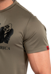 Зеленая футбол Classic Training T-Shirt - Army Green от Gorilla Wear