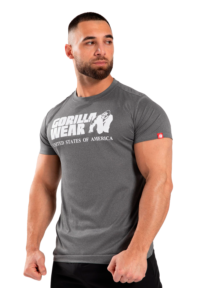 Серая футболка Classic Training T-Shirt - Gray Melange от Gorilla Wear