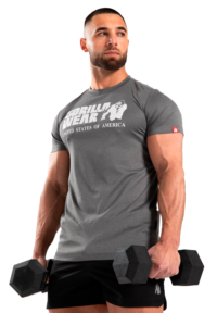 Серая футболка Classic Training T-Shirt - Gray Melange от Gorilla Wear