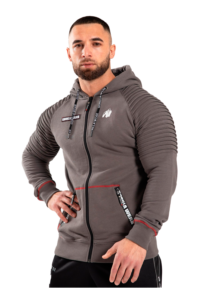 Толстовка Georgia Zipped Hoodie - Gray от Gorilla Wear