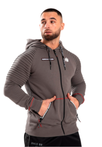 Толстовка Georgia Zipped Hoodie - Gray от Gorilla Wear