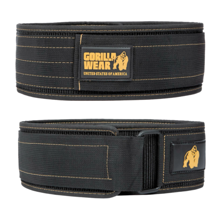 Силовой пояс Gorilla Wear 4 Inch Nylon Lifting Belt - Black/Gold от Gorilla Wear