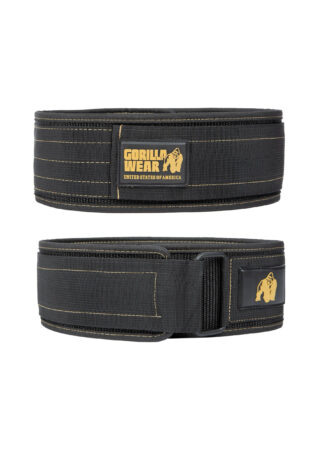 Силовой пояс Gorilla Wear 4 Inch Nylon Lifting Belt - Black/Gold от Gorilla Wear