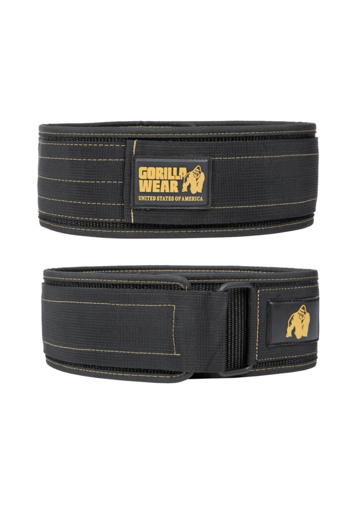 Силовой пояс Gorilla Wear 4 Inch Nylon Lifting Belt - Black/Gold от Gorilla Wear
