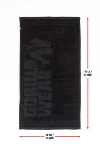 Полотенце для тренажерного зала Large Towel - Black от Gorilla Wear