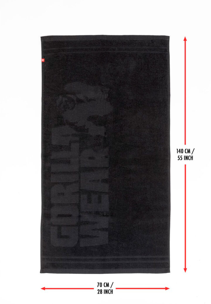 Полотенце для тренажерного зала Large Towel - Black от Gorilla Wear