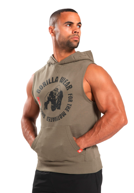 Зеленая безрукавка Marshall Sleeveless Hoodie от Gorilla Wear