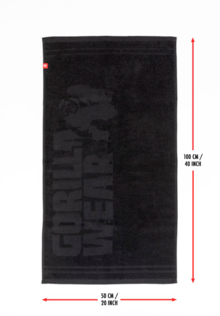 Полотенце для тренажерного зала Medium Towel - Black от Gorilla Wear