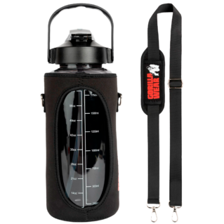 Бутылка для воды с чехлом Water Bottle With Sleeve 2L - Black от Gorilla Wear