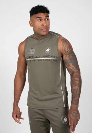 мужская майка gorilla wear broxton army green для тренировок