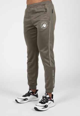 Прямые тренировочные штаны Gorilla Wear Broxton зеленые